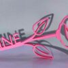 be_mine Personalized Pink Rose with Message