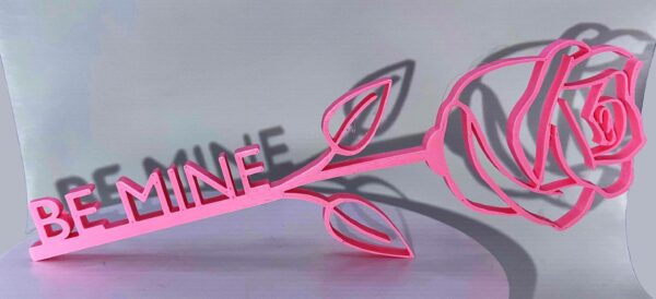 be_mine Personalized Pink Rose with Message
