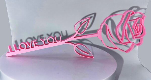 i_love_you (1) Personalized Pink Rose with Message